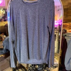 lululemon athletica Women's Heathered Gray Long Sleeve Top